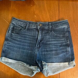 Hollister sz 5  W 27 blue Denim Jean cuffed Shorts